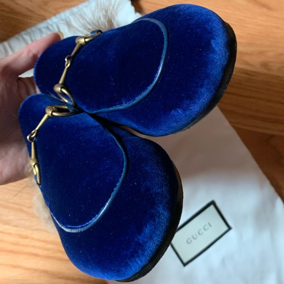 Gucci Princetown Velvet Mules - Picture 3 of 9